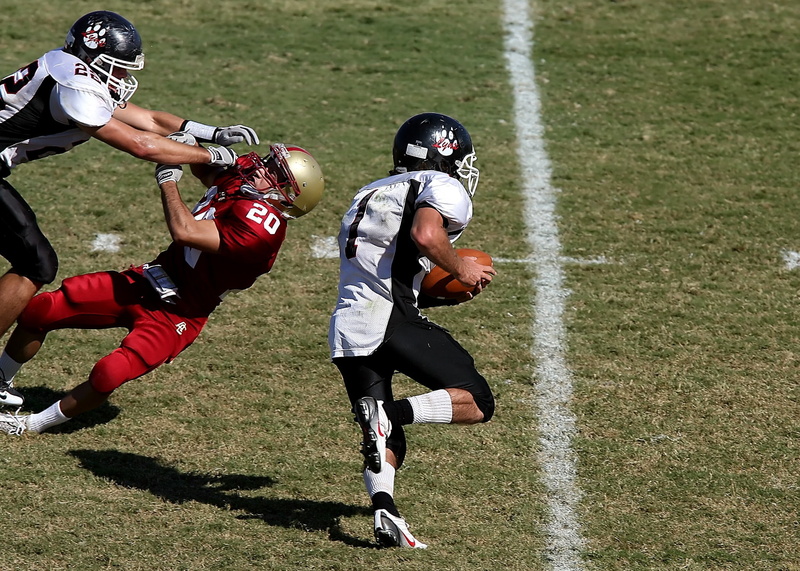 blocker, college football, nature, yard line, young adult, american football, blocking, action, 1080P, play, sportsman, competition, collision, athlete