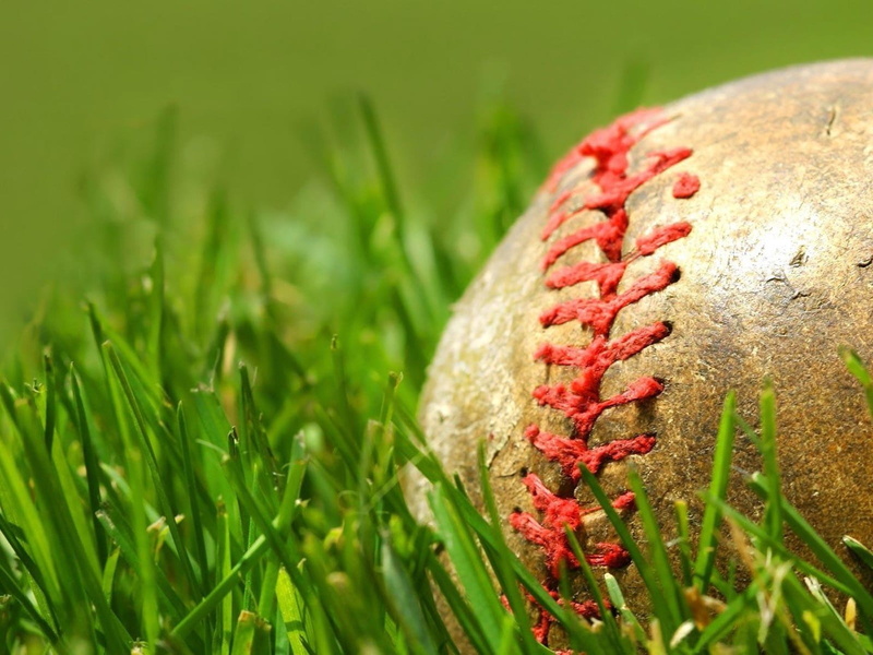 ball, no People, nature, team Sport, day, red, baseball - Ball, turf, artificial Turf, summer, sport, single object, selective focus, focus on foreground