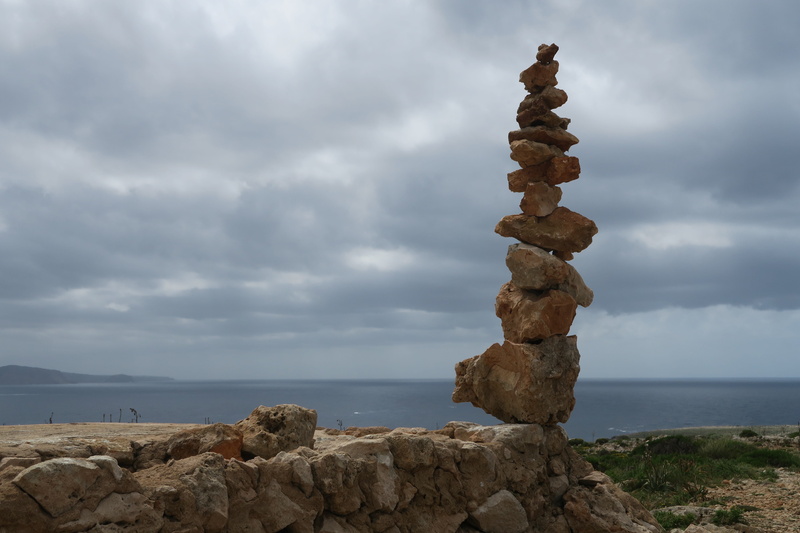 day, land, rock - object, seaside, rock, pebble, cloud - sky, Balance, 5K, sideline, scenics - nature, nature, solid, horizon over water, stacked stone