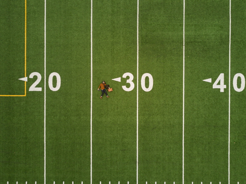 competition, lying, number, playing Field, yards, green Color, high angle view, nature, competitive Sport, 2K, american football - sport, football, day