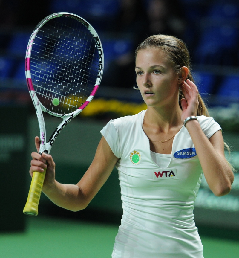 tennis player, hair, Anna Kalinskaya, teenager, concentration, young adult, adult, racket, holding, females, 2K, playing, tennis racket, ball, competition