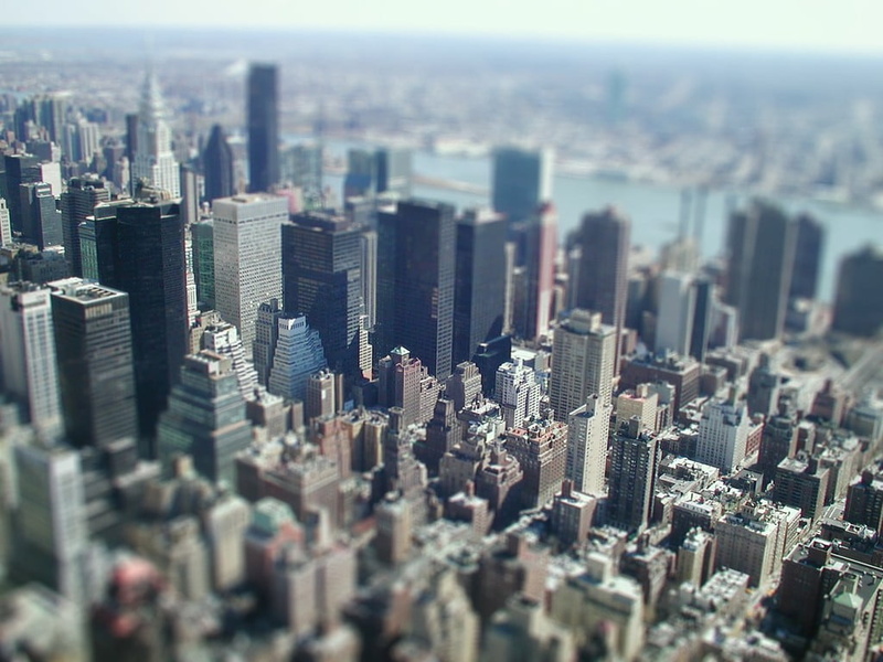 office Building, buildings, New York City, no People, day, tilt shift, aerial View, modern, 480P, city, manhattan - New York City, apartment, financial district