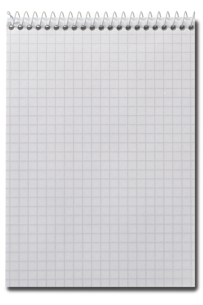 white color, no people, message, school supplies, grid, studio shot, single object, office supply, page, spiral notebook, note pad, pad, graph, cut out
