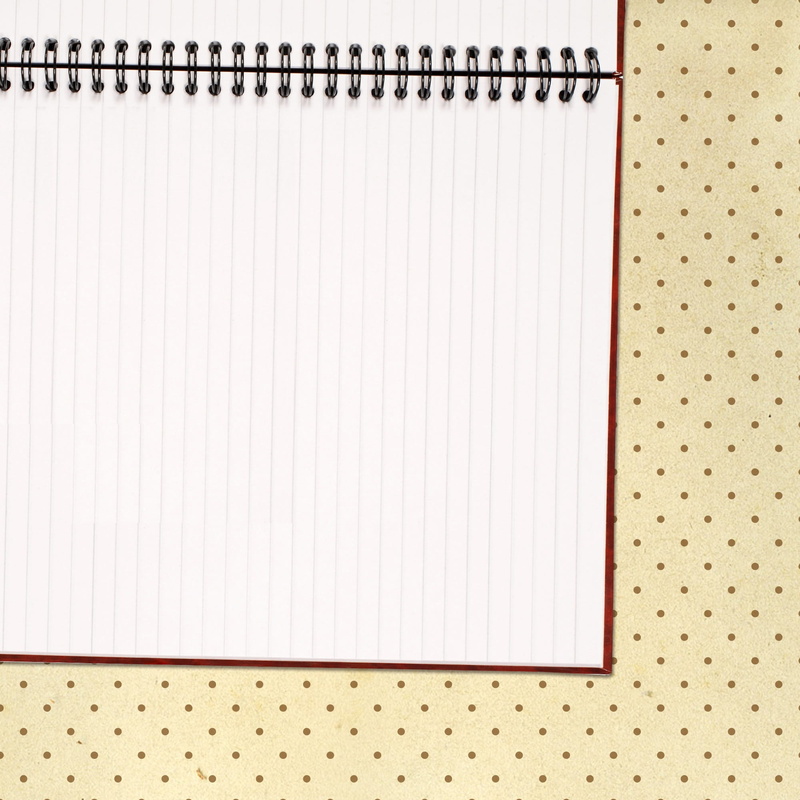 page, 1080P, ring binder, empty, scrapbook, education, copy space, office, sheet, template, white color, paper, striped, no people, directly above, notebook