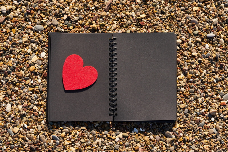 wedding, no people, high angle view, male, red, sand, background, valentines day - holiday, valentines day, marriage, gravel, pebble, emotions, heart, people