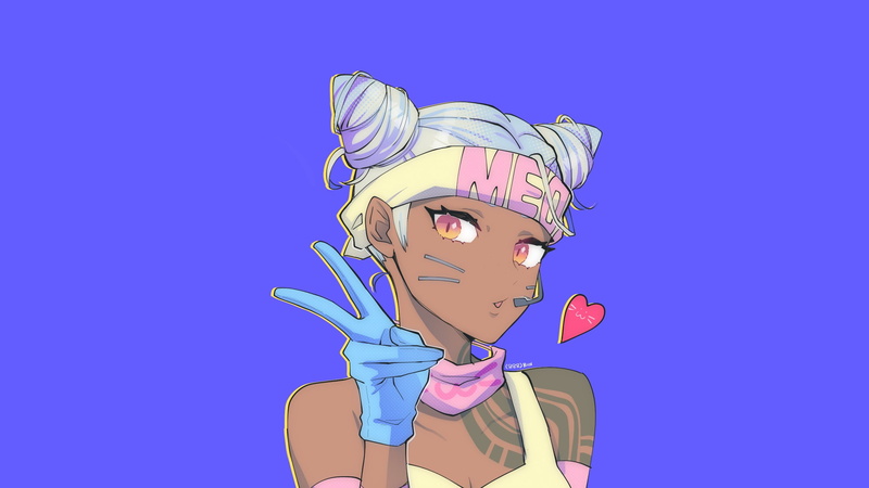 Apex Legends, lifeline(Apex Legends), blue hair, alternate costume, Bungaw, 2K