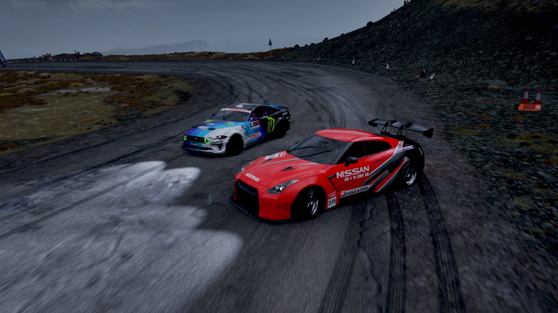 Mustang (Car), GTR R35, Ford Mustang RTR, 1080P, Ford Mustang, drift, Forza, Ford, hairpin turns, Nissan, Headlights, Nissan GTR, Forza Horizon 4
