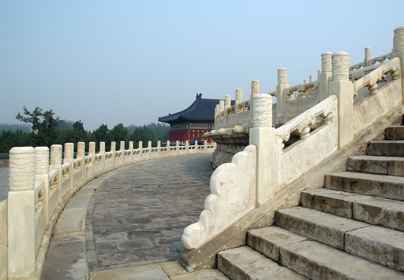 Beijing, building, forbidden City, temple - Building, building exterior, architecture And Buildings, guardrail, the past, day, travel, imperial flag, nature