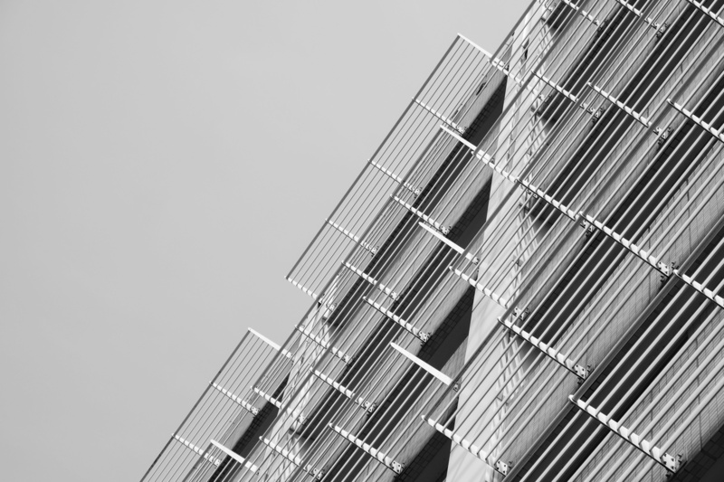 sky, low angle view, silhouette, skyscraper, building, nature, minimal, architectural, built structure, guardrail, taiwan, guardrails, architecture, copy space