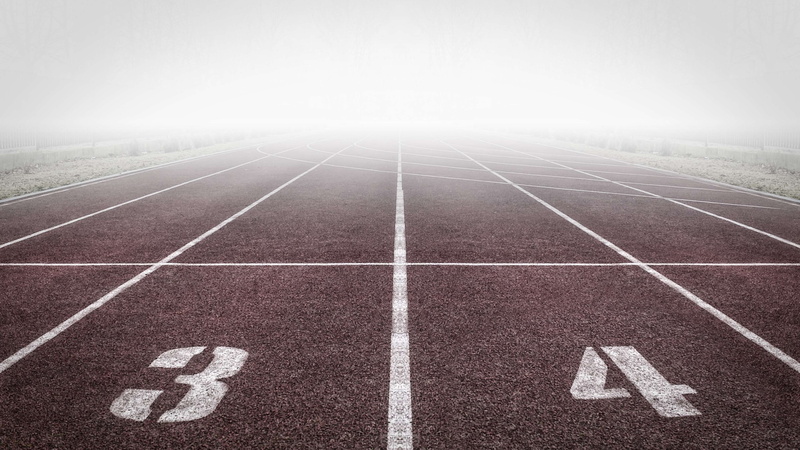 sky, field, tarmac, route, misty, challenge, the way forward, beginnings, lane, stadium, asphalt, empty, line, nature, goal line, sports race, ground, number