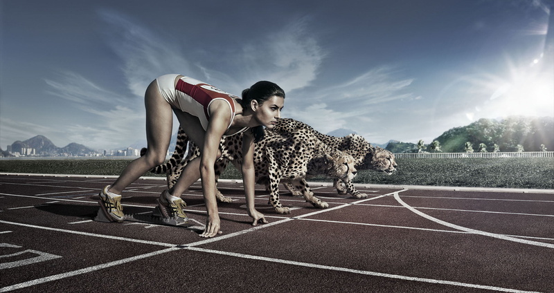 full length, strength, jogging, s, success, track and field athlete, sports Training, sports Track, women, two People, athlete, nature, people, young Adult