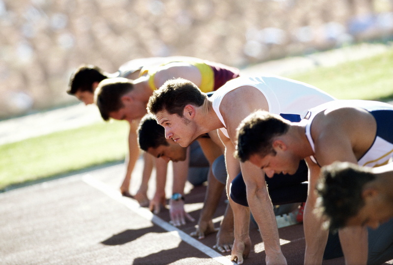 starting Line, smiling, sports Clothing, moving Activity, s, young Adult, focus on foreground, adult, multi-Ethnic Group, lifestyles, real people, physical Activity