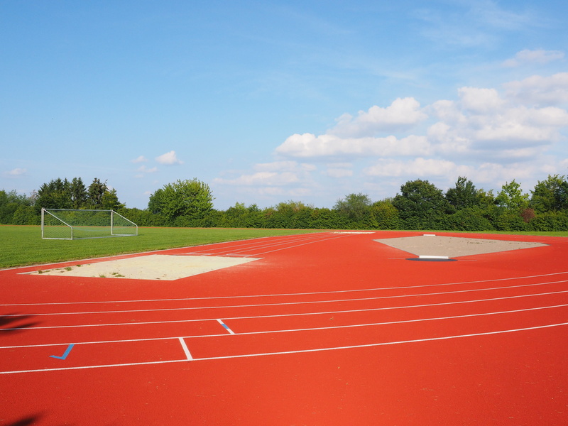sand, Field, Long Jump, throw circle, Football, running track, grass, day, high, shock ring, career, runway, round, curve, shot put, shock-sector, stadium