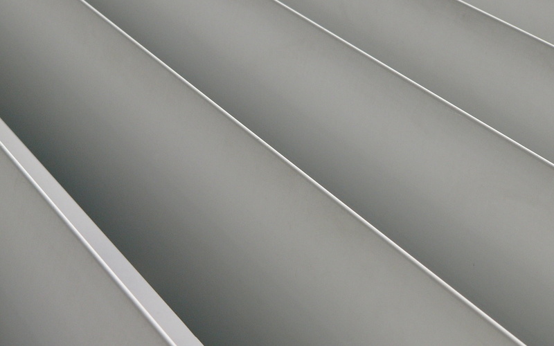 construction Industry, textured, modern, line, steel, diagonally, shadow, tilt, sign, aluminum, simplicity, close-up, gray, iron - Metal, day, indoors