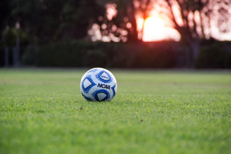 green, single object, team sport, sunset, surface level, sports equipment, soccer, balón, sphere, 4K, turf, activity, pitch, soccer ball, leisure activity