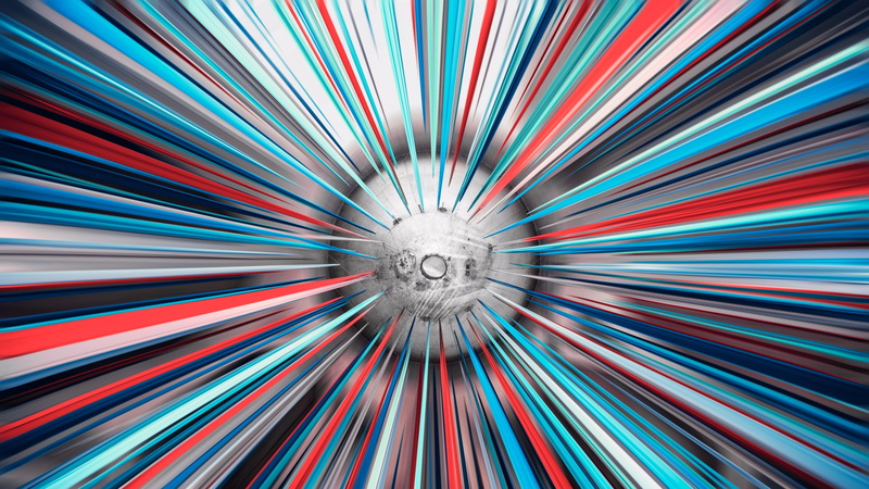 line, 3d, digital art, explosion, center, lines, colorful, abstract art, 4K