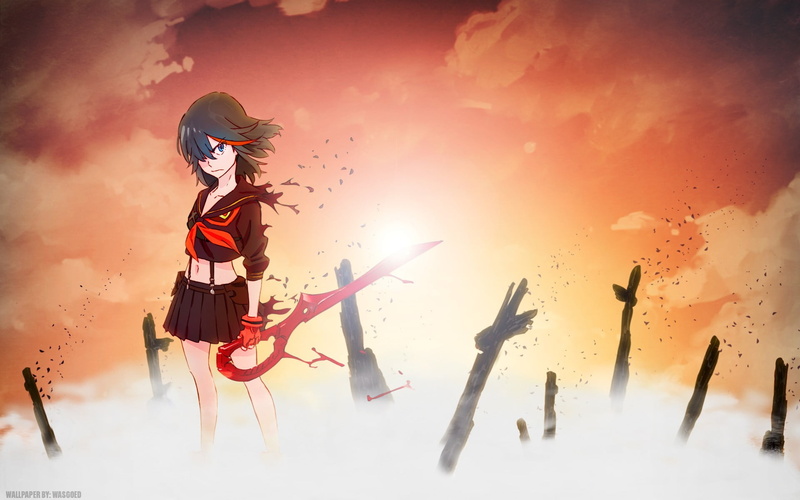 one person, nature, 1080P, arts culture and entertainment, three quarter length, side view, outdoors, adult, Kill la Kill, clothing, anime girls, motion