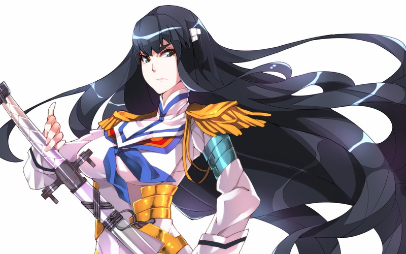 1080P, flag, fashion, front view, people, day, sunlight, art and craft, studio shot, multi colored, lifestyles, white background, nature, clothing, Kill la Kill