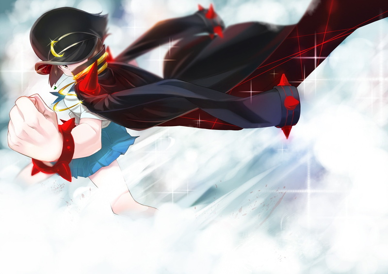 winter, clothing, unrecognizable person, Kill la Kill, nature, sky, sunlight, one person, cold temperature, protection, outdoors, Mankanshoku Mako, 1080P