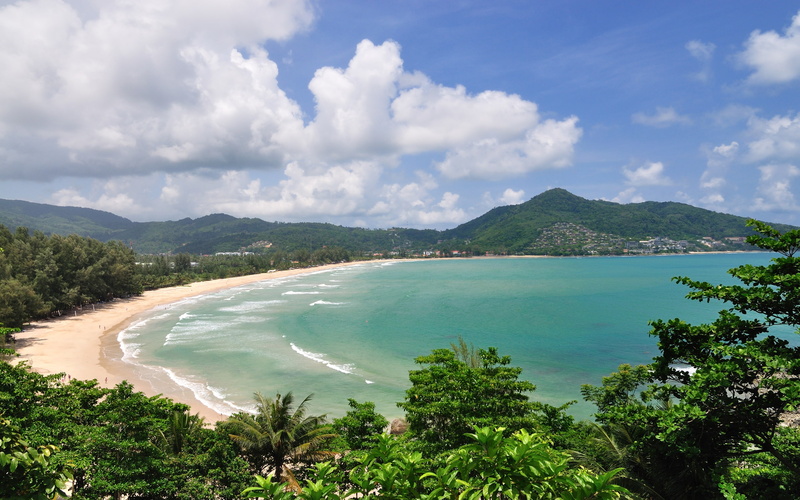 phuket, 2K, kamala, panorama, beach, bay, tha