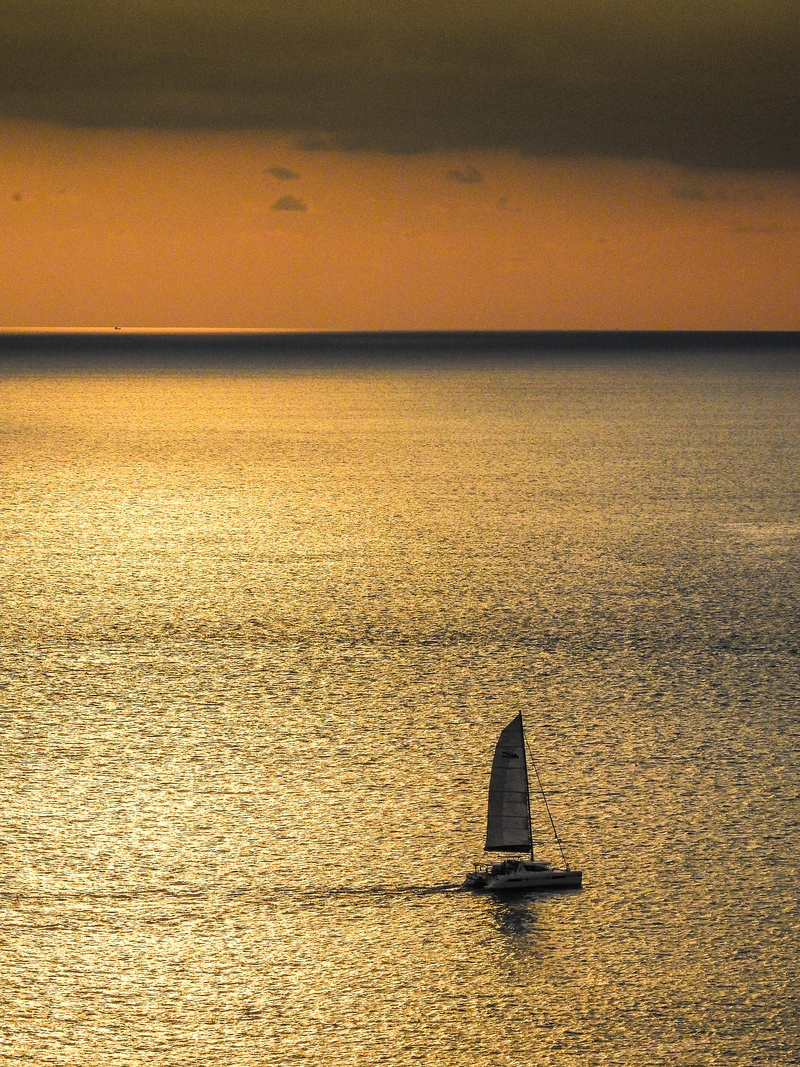 nature, wave, sun, 4K, body, cloud, horizon, boat, transportation, mode of transportation, sail, sunset, sea, sky, sunlight, idyllic, tranquility, trip