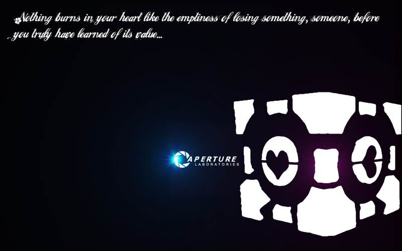hd, video games, cube, portal, companion, black, 720P