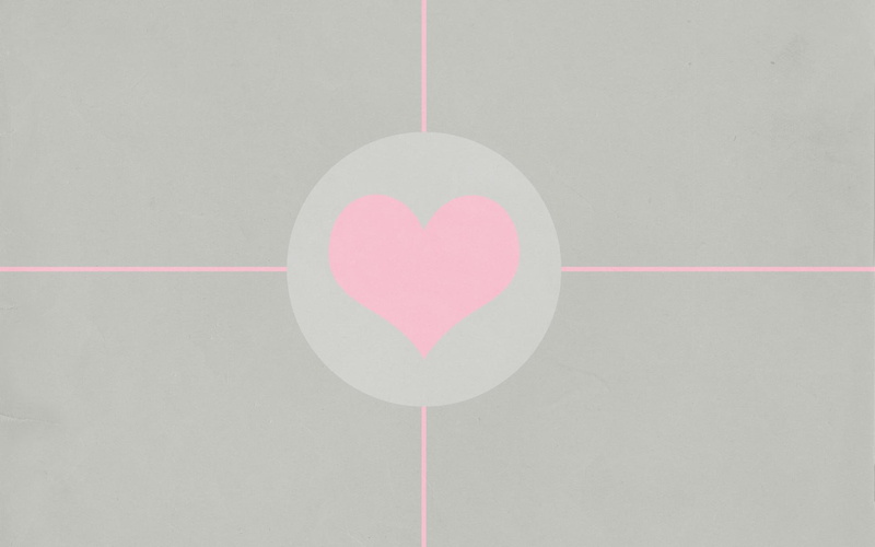 gray, 1080P, hd, video games, portal, cube, heart, grey, companion