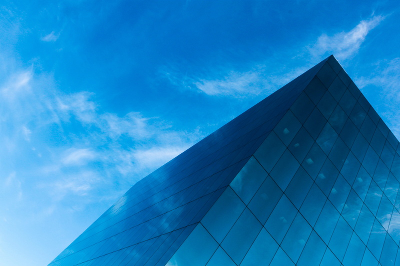 nature, business, no people, modern, cloud - sky, downtown, metal, windows, skyscraper, low angle shot, black, office, outdoors, built structure, day, contemporary