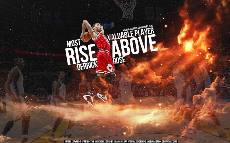 slam, art, cloud, hd, dunk, player, rose, Fire, wallpape, derrick, sports, x, nba, valuable, Slam Dunk, basketball, mvp, 1080P