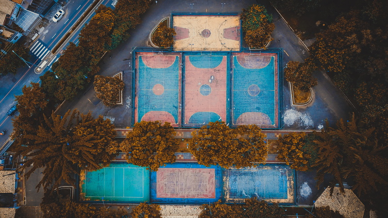 houses, drone shot, structure, aerial footage, art and craft, sight, road, aerial photography, scenery, roads, religion, drone footage, design, buildings