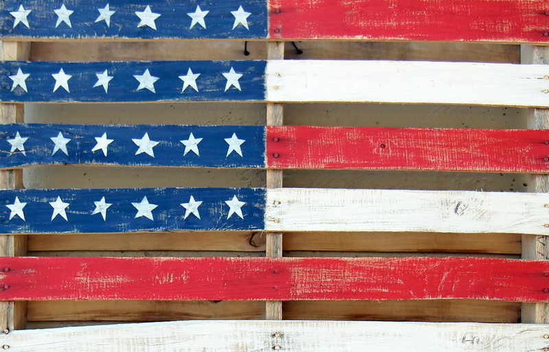 built structure, outdoors, flag, day, USA, red, wood - material, striped, architecture, building exterior, pattern, patriotism, full frame, wood, wall - building feature