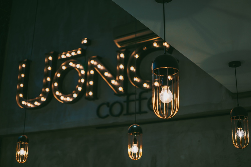 design, built structure, dark, lamps, inside, bar cafe, electricity, luminescence, lighting equipment, glass, illuminated, 5K, ceiling, lightbulbs, no people