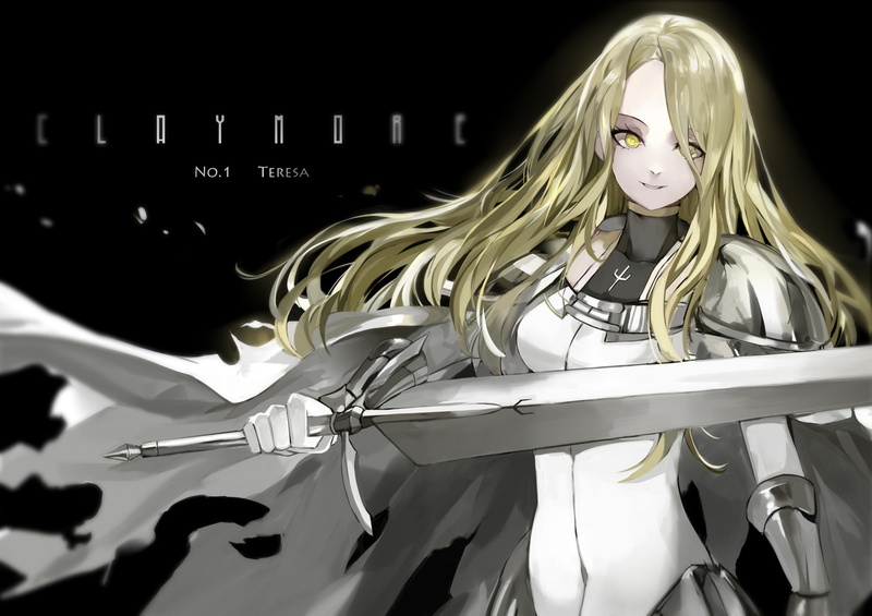number one, Claymore (anime), teresa, sword, 1080P, number 1, knight, warrior, blond hair, anime, anime girls