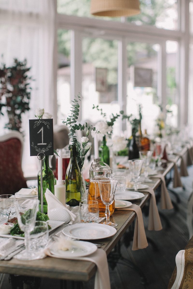 dining, catering, glass items, number, interior design, flatware, tablecloth, blur, plates, dining room, ste, chair, wine bottles, business, room, household equipment