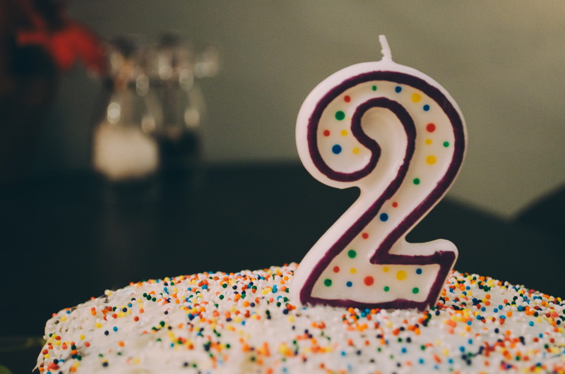 close-up, candle, icing, multi colored, 2K, sweet, frosting, dessert, no people, party, indoors, baked, birthday candles, food and drink, 2, cake, event