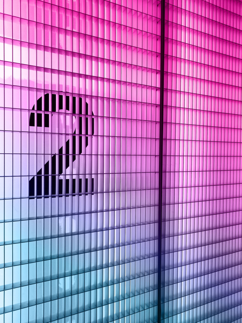 multi colored, studio shot, blue, labeled, square shape, number, close-up, indoors, modern, colored background, lights, futuristic, graphic design, checked pattern