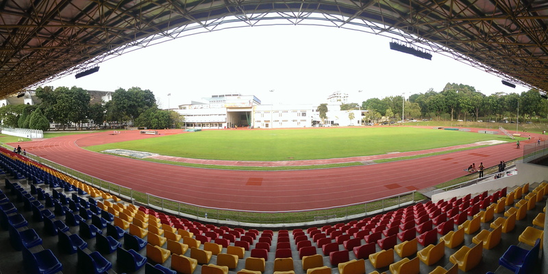 green, perspective, running track, no people, green color, grass, outdoors, tree, Running, sky, athlete, runner, surface, running, exercise, arch, built structure