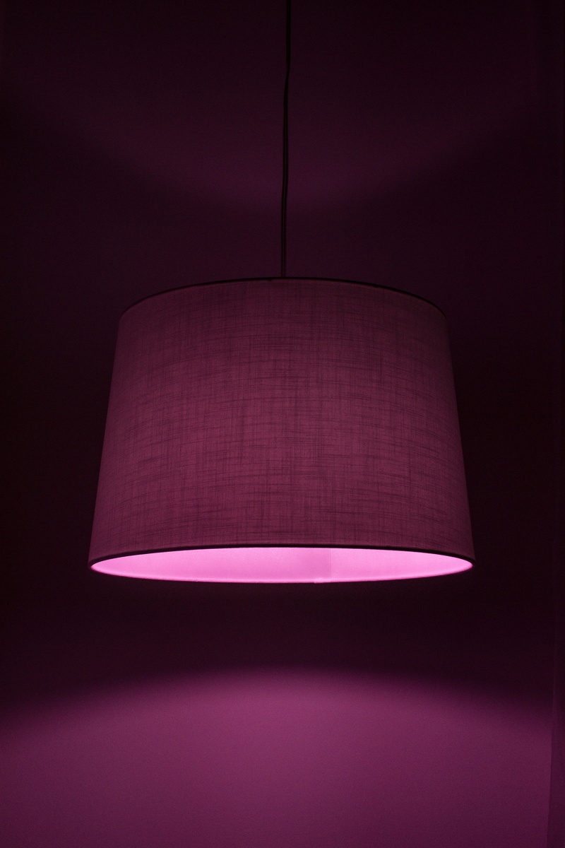 electric lamp, monochrome, dim, bulb, lamp, side table, lowkey, light, hanging, no people, close-up, 4K, lighting equipment, illuminated, domestic room