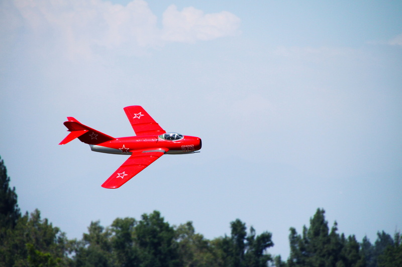 The MiG-15, Gurevich, fighter, 4K, Toy, Mikoyan, Red, Flies, Model, Fagot, Radio control