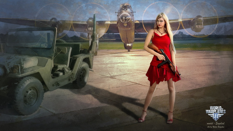 girl, MMO, World of Warplanes, air, 1080P, machine gun, the plane, World of aircraft, machine, Persha Studia, BigWorld, aviation, WoWp, arcade plane, Nikita Bolyakov