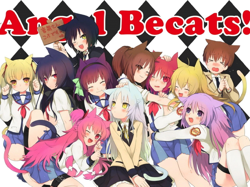 Yuri Nakamura, Angel Beats!, Kanade Tachibana, 720P, Shiori Sekine, Masami Iwasawa, Yuzuru Otonashi, Anime, Yusa (Angel Beats!), Miyuki Irie, Ayato Naoi