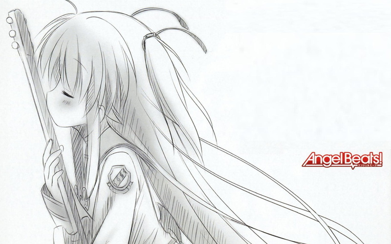 sign, 1080P, close-up, people, beats, angel, offspring, cartoon, Angel Beats!, text, indoors, positive emotion, art and craft, paper, hair, western script