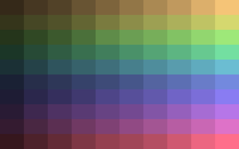rainbows, grid, 2K