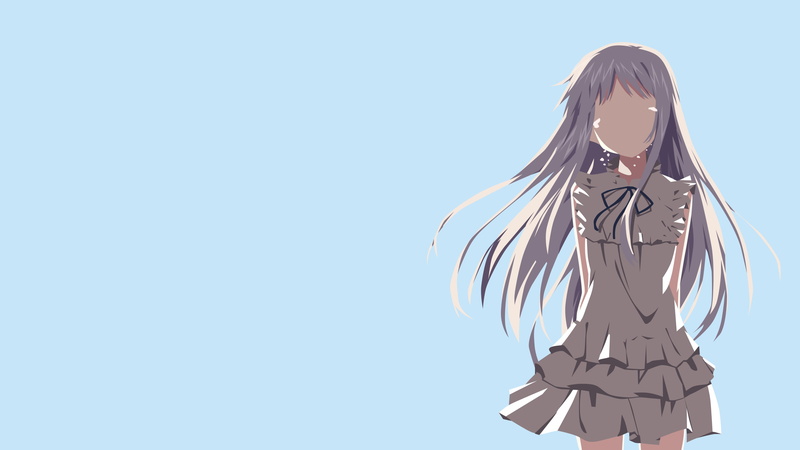 2K, minimalism, anime girls, Honma Meiko, Ano Hi Mita Hana no Namae wo Bokutachi wa Mada Shiranai