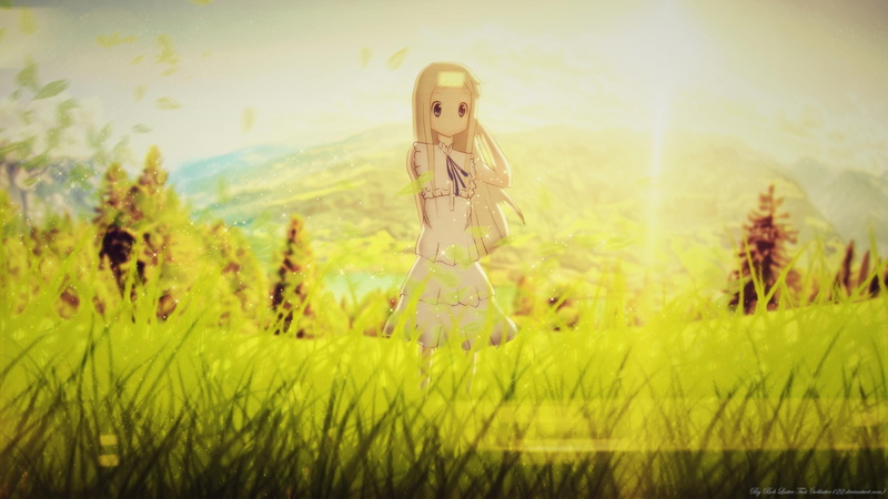 Ano Hi Mita Hana no Namae wo Bokutachi wa Mada Shiranai, outdoors, beautiful woman, nature, blond hair, fashion, beauty, one person, looking at camera