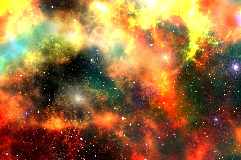 galaxy, illuminated, sky, header, 4K, multicolored, multi colored, orange color, red, all, constellation, star, banner, space, night, astronomy, full frame