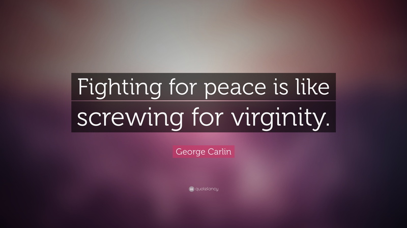 Fighting, 4K, Blurred, Simple, Peace, text, George Carlin