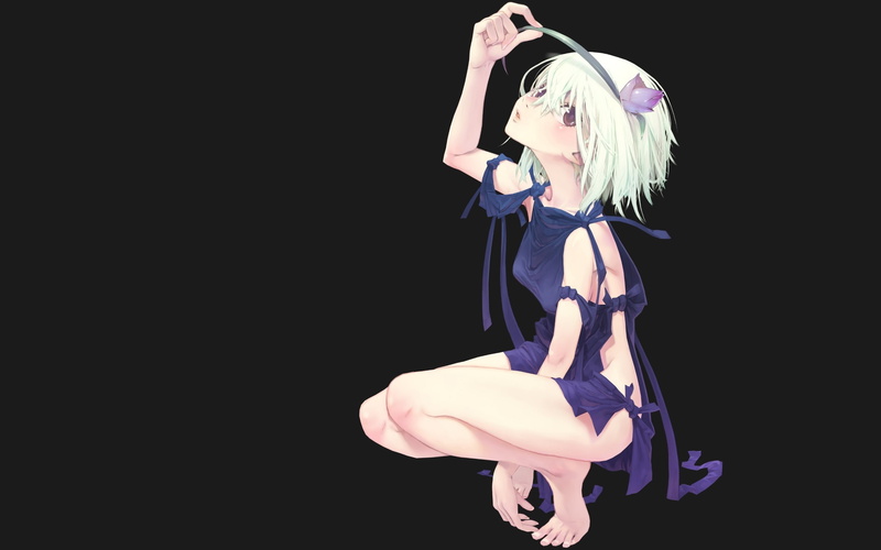 farewell, ruins, space, simple, girls, white hair, moon, simple background, art, moons, white, ren, fragile, anime, hair, background, 2K, hd, dreams, dre