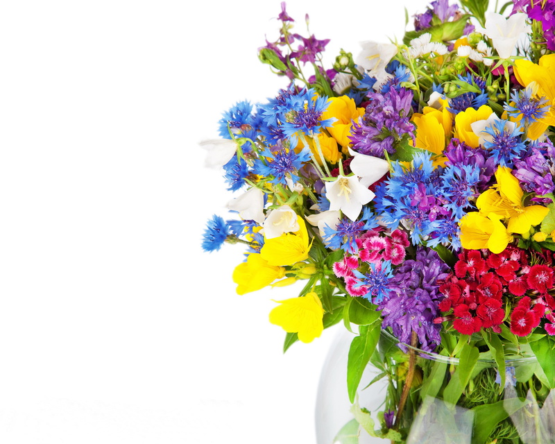 bells, cornflowers, 4K, bouquets, flowers, alstroemeria, carnations