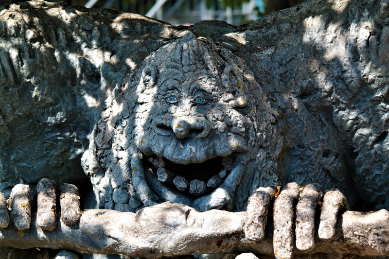 rock biter, art and craft, sculpture, sunlight, film, craft, old, close-up, prop, creativity, human representation, solid, 5K, never-ending story, animal wildlife